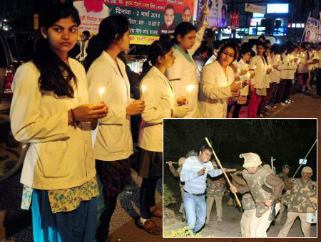 Doctors protest Samajwadi Partys goonda raj in UP